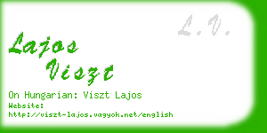 lajos viszt business card